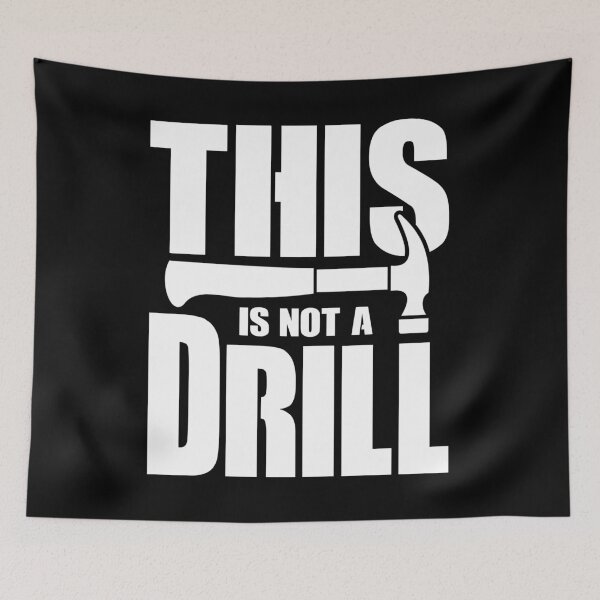 Item preview, This Is Not A Drill Adult Humor Carpenter Hammer Repair Tool designed and sold by KA DESIGNS.