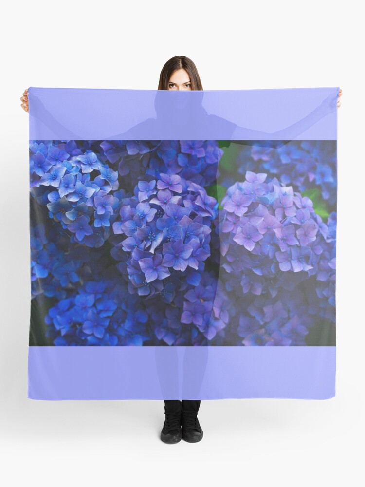 Pañuelo «Flores de flor de hortensia morada» de newburyboutique | Redbubble