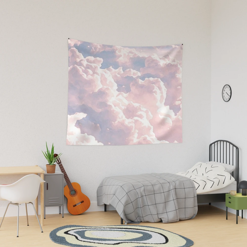 Pink clouds tapestry sale