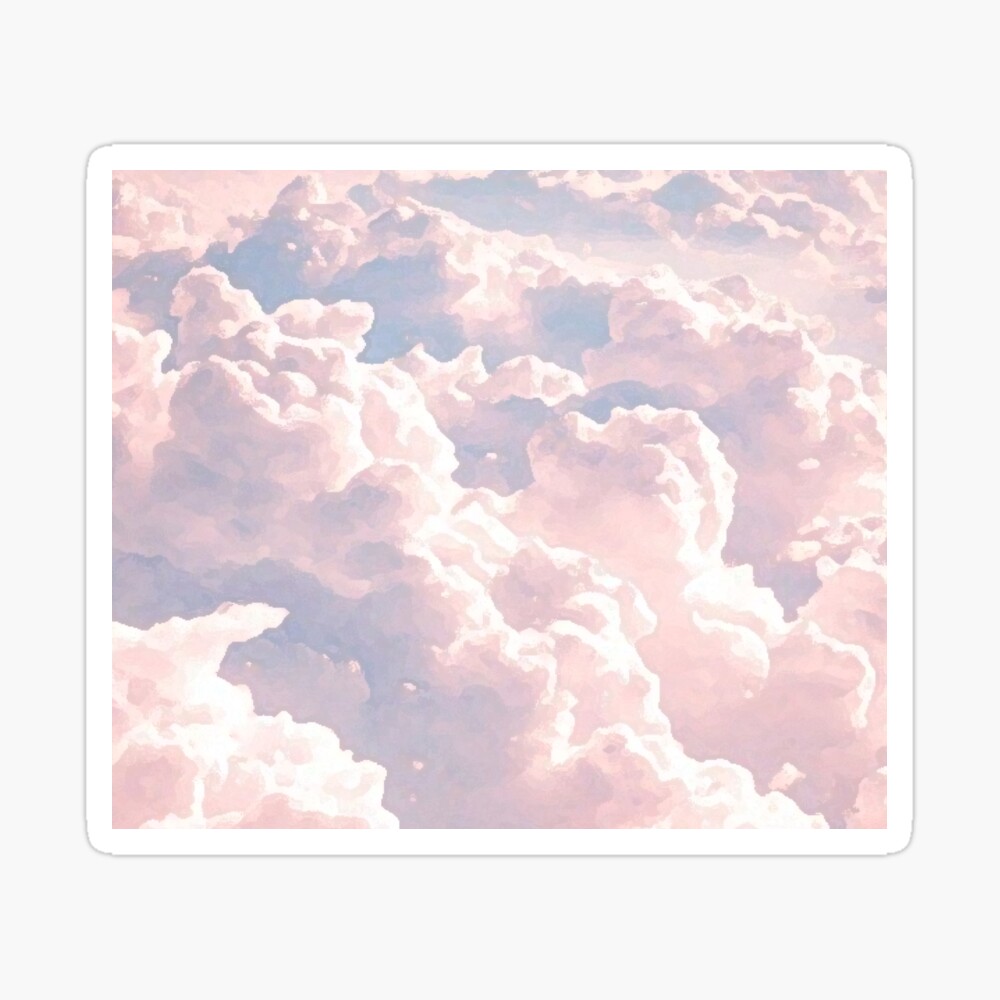 Pink Clouds Painting Art Board Print By Madelinebb Redbubble