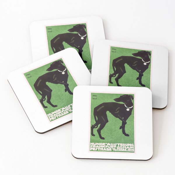 Item preview, 1912 Ludwig Hohlwein Whippet Dog Show Poster designed and sold by retrographics.