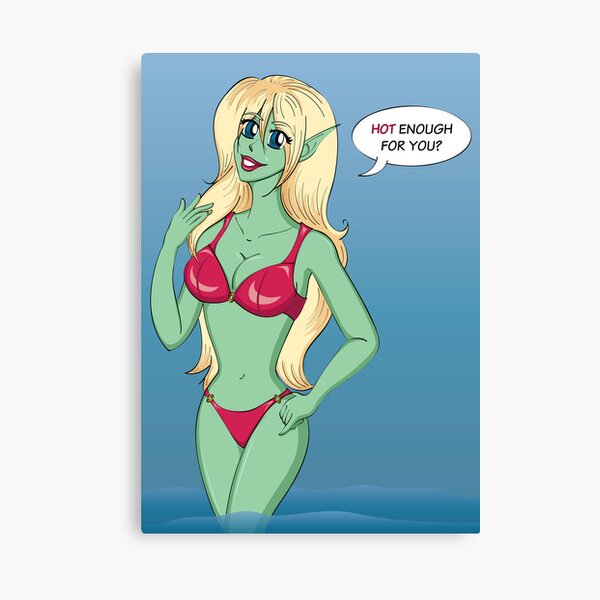 Hot Red Bikini Canvas Print