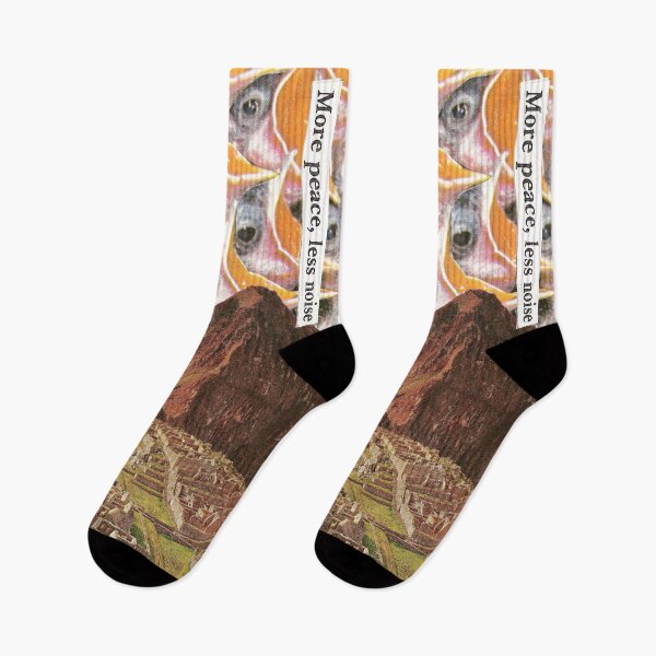 Item preview, " more peace, less noise "baby bird socks designed and sold by John-Paul Sanders.
