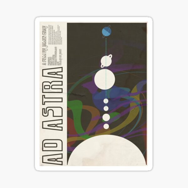 "Ad Astra Retro Poster " Sticker for Sale by colsaboss | Redbubble