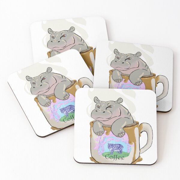 Item preview, Hippo Bathing in Coffee designed and sold by Skergthemeak.