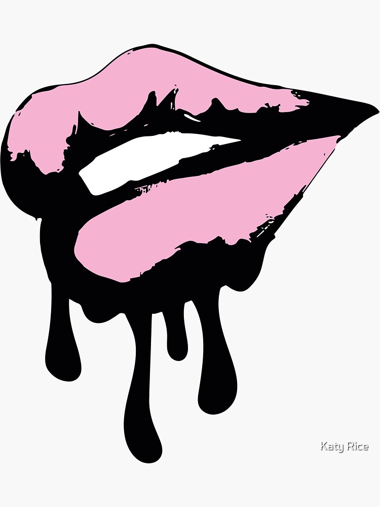 Fashion Plaid Bling Drip Lips PNG Print and Cut Lips 