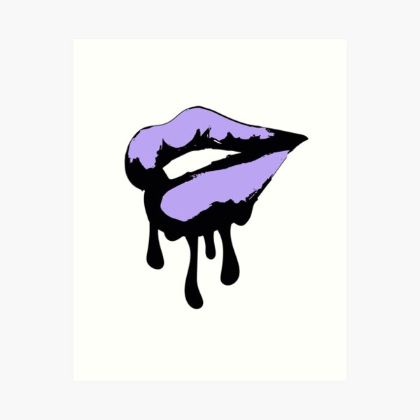 Item preview, Purple Drippy Lip designed and sold by Katy Rice.