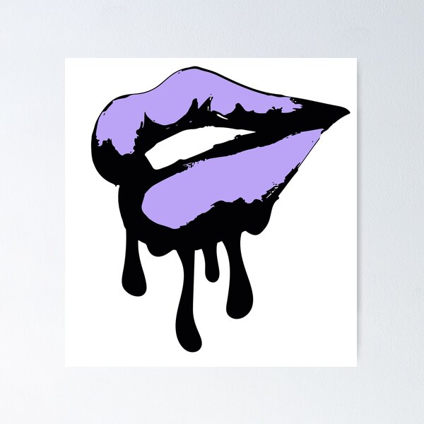 Item preview, Purple Drippy Lip designed and sold by Katy Rice.