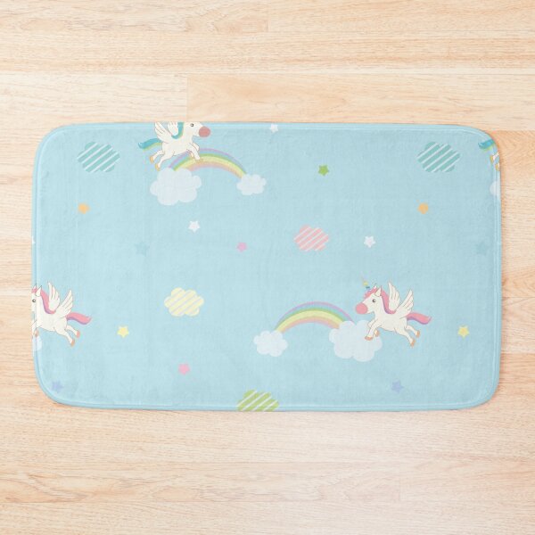 Item preview, Baby Blue Rainbow Unicorn  designed and sold by newburyboutique.