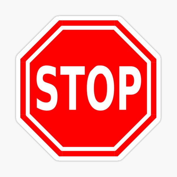 "Stop sign" Sticker for Sale by camdenboyd99 Redbubble