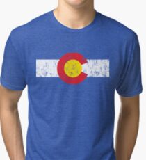Vintage Colorado Flag Tri-blend T-Shirt
