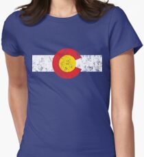 Vintage Colorado Flag Women's Fitted T-Shirt