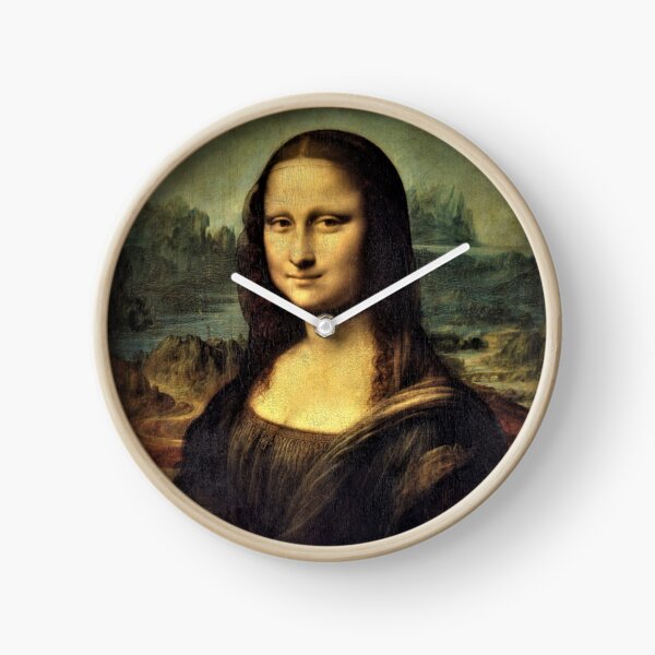 Classic Mona Lisa Painting By Leonardo Da Vinci Clock