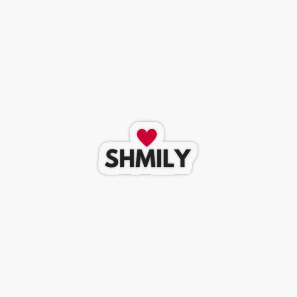 SHMILY See How Much I Love You with Red Heart Transparent Sticker