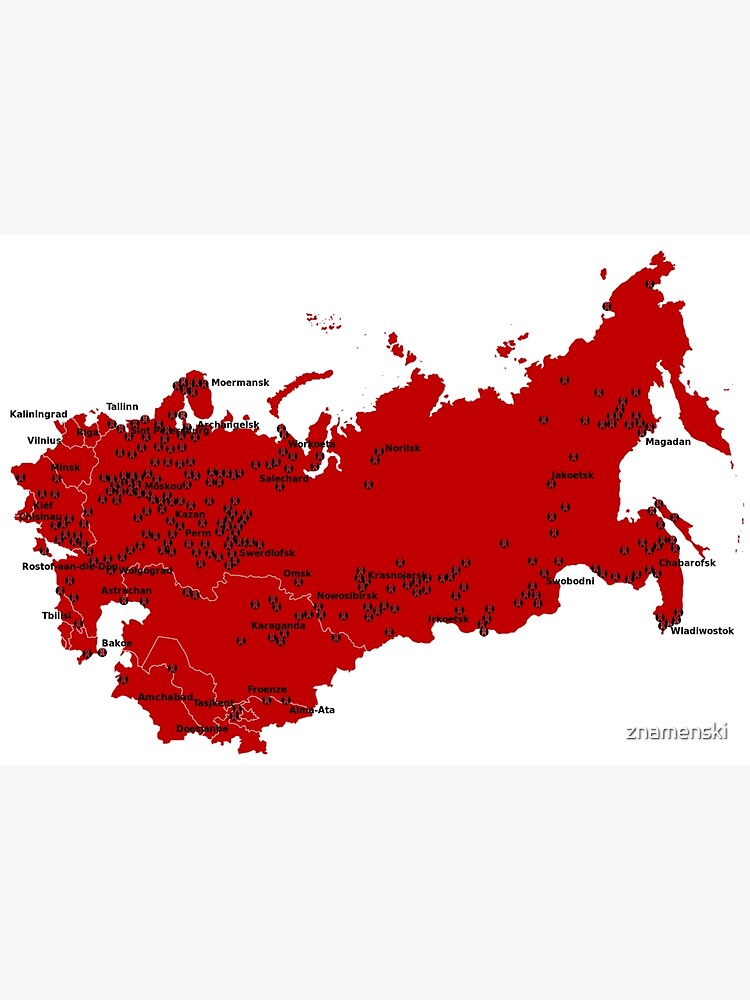 Locations of Gulag camps (1929-1953) by znamenski