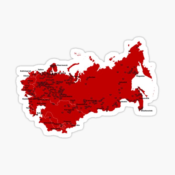 Locations of Gulag camps (1929-1953) Sticker
