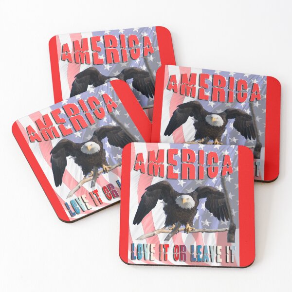Item preview, America, Love It Or Leave It, Bald Eagle, designed and sold by smstees.