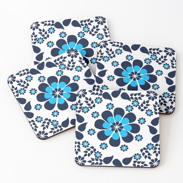 Item preview, Blue Floral Design designed and sold by Nisha Prabhu.