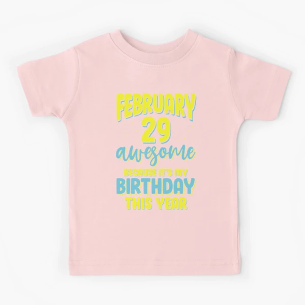 Kids Kids Leap Day Birthday 8th February 29 8 Year Old Girl Gift T-Shirt