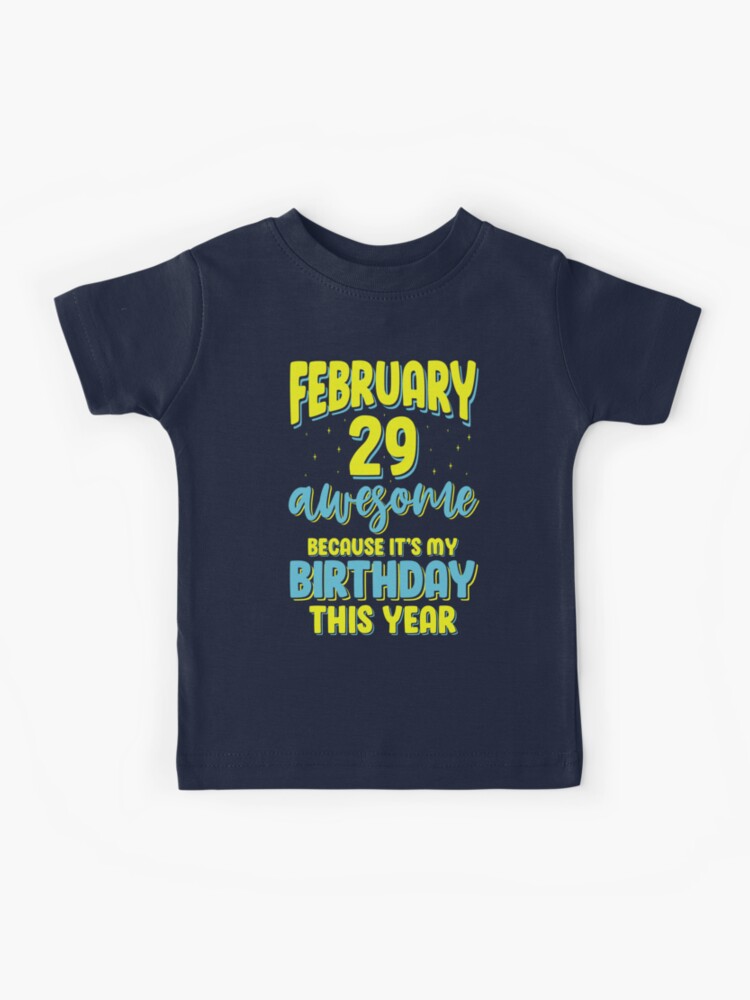 Kids Kids Leap Day Birthday 8th February 29 8 Year Old Girl Gift T-Shirt