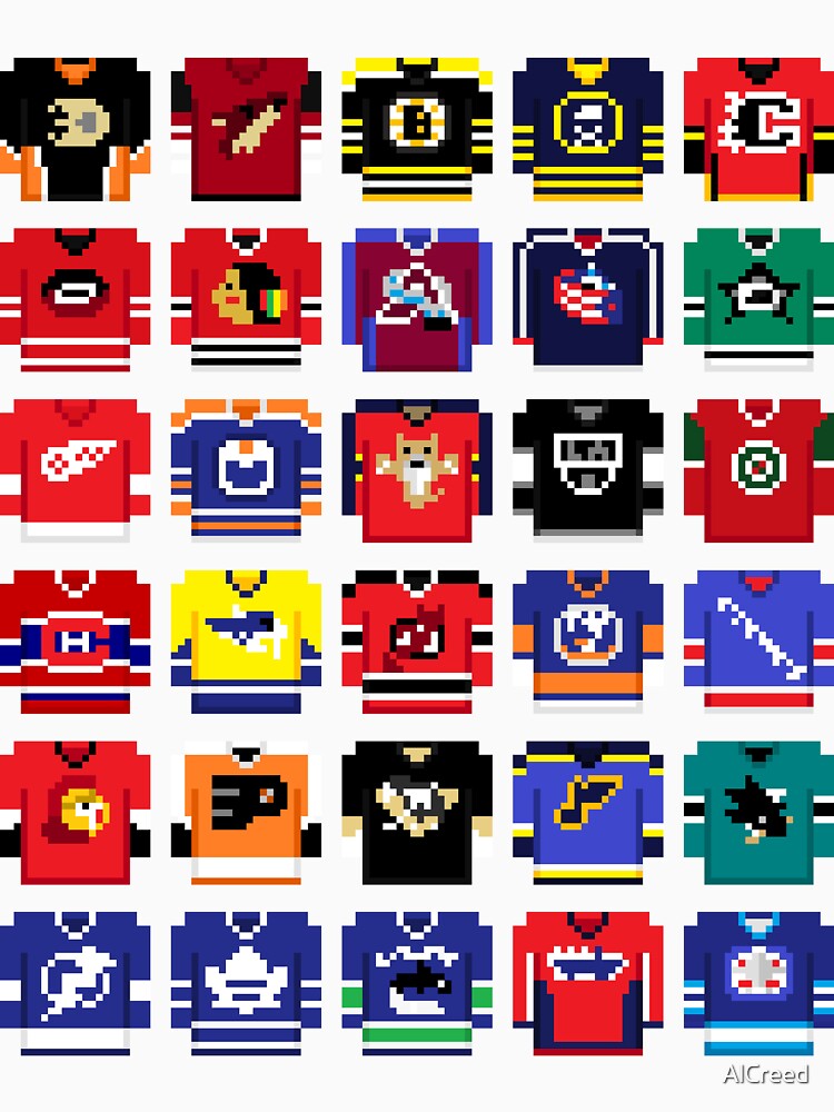 8-Bit Hockey Jerseys '16 by AlCreed