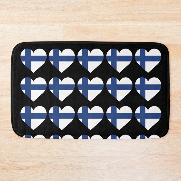 Item preview, Love My Finland Hearts Flag designed and sold by HelloFromAja.