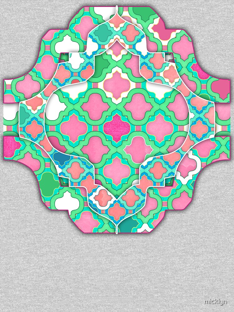 Girly Moroccan Lattice Pattern by micklyn