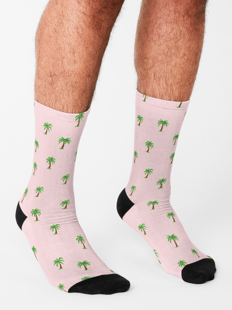 Disover Pink Palm Trees  | Socks