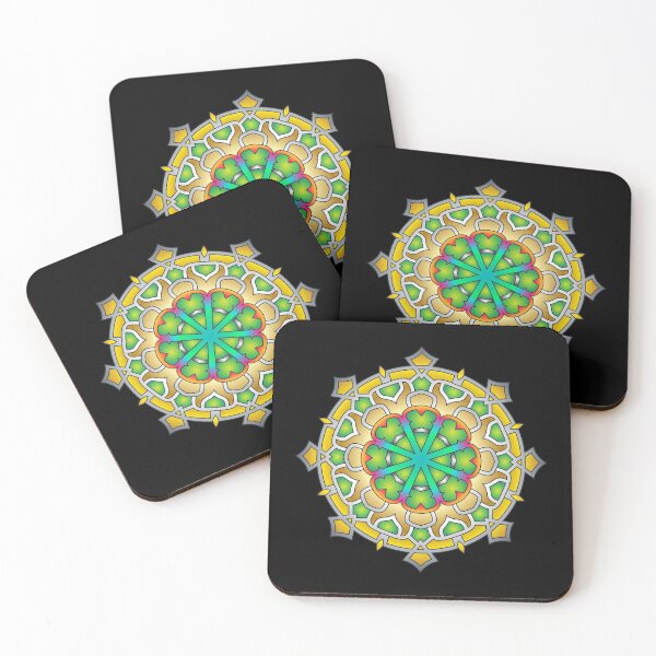Item preview, Mandala yellow circle designed and sold by wolfgangrainer.
