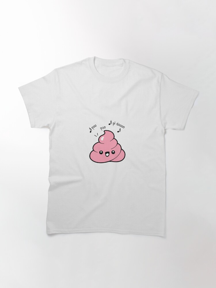 Aperçu 2 sur 7. T-shirt classique avec l'œuvre Emoji caca citation drôle créée et vendue par t335.