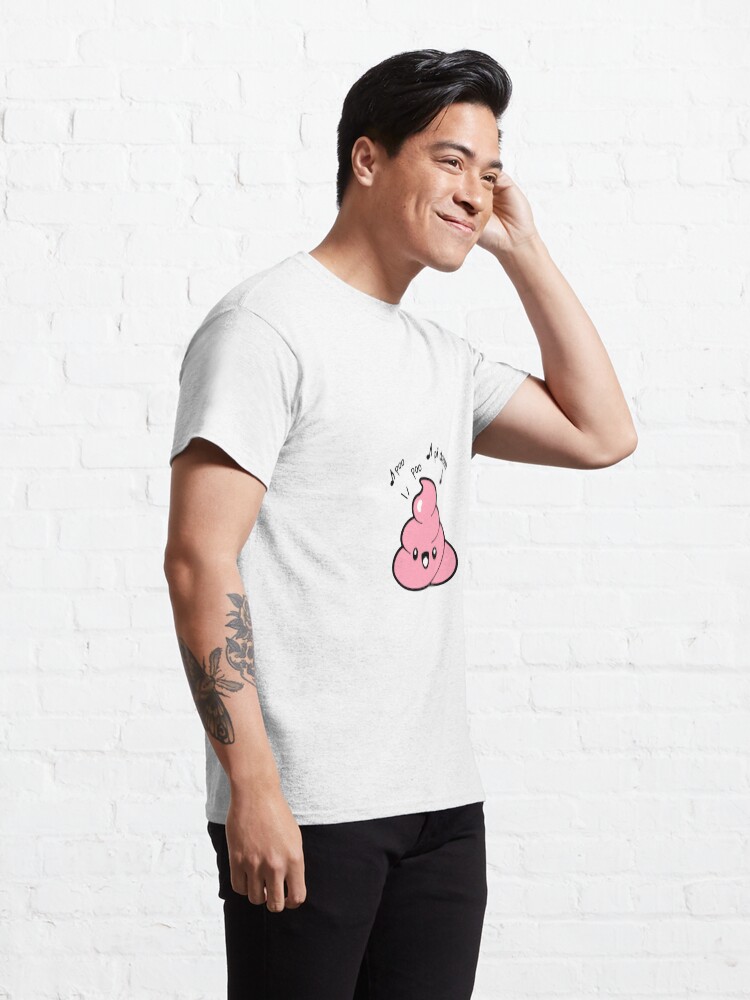 Aperçu 5 sur 7. T-shirt classique avec l'œuvre Emoji caca citation drôle créée et vendue par t335.