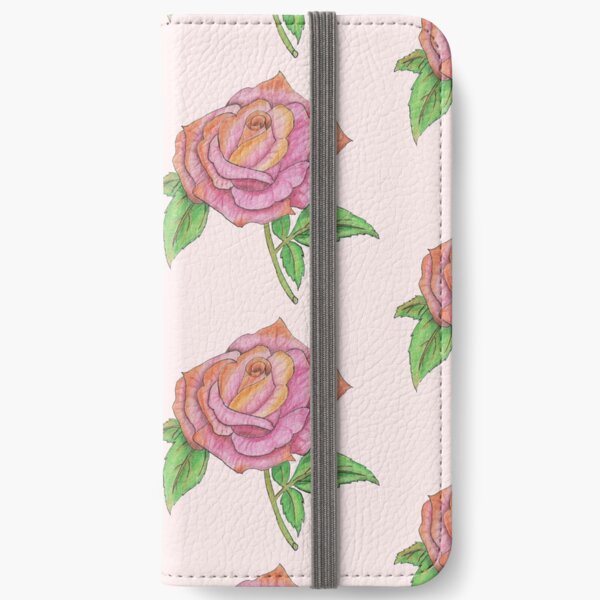 Colorful Rose iPhone Wallet