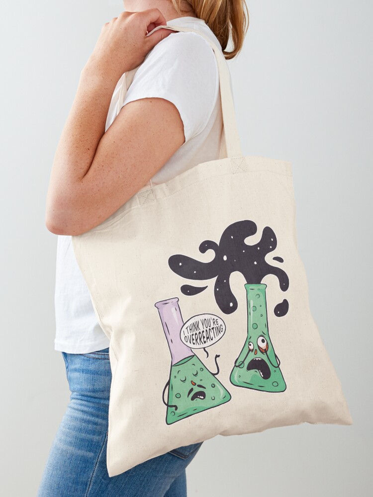 In the Lab Bag Reversible Canvas Tote Chemistry Gift 