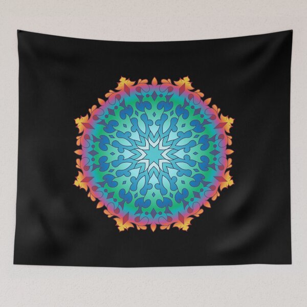Item preview, Mandala blue sun designed and sold by wolfgangrainer.