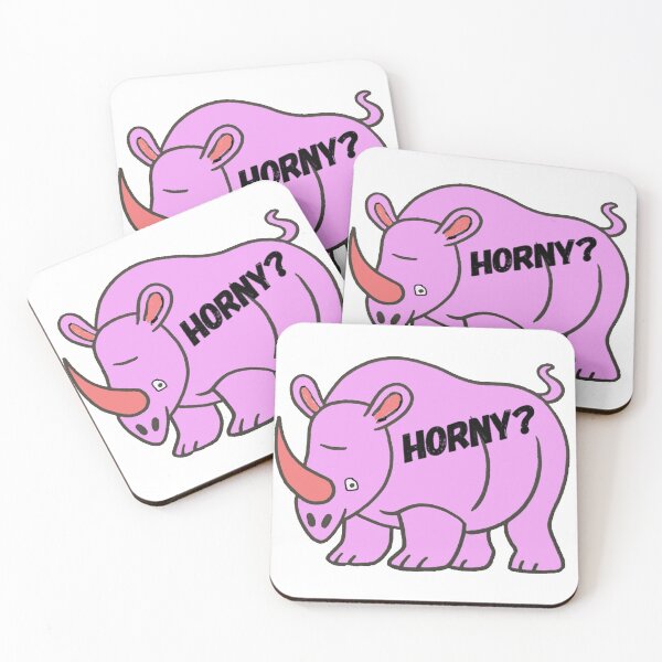 Item preview, Horny?  Horny Rhino.  designed and sold by NatanDesigns.