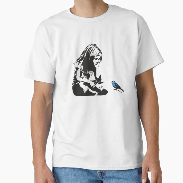 Item preview, Girl with Blue Bird - Banksy Graffiti - Hull city centre designed and sold by portokalis.
