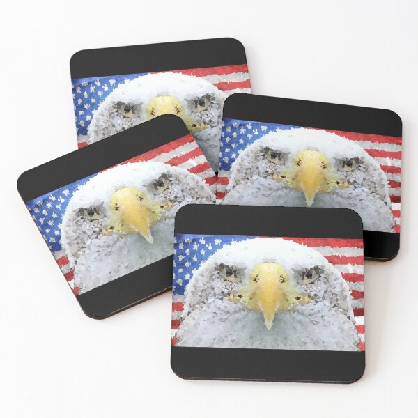 Item preview, Low Poly Style American Bald Eagle USA Flag designed and sold by Leeloks.
