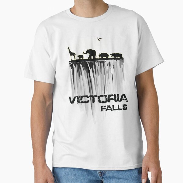 Vista previa del artículo con la obra «Victoria Falls safari. Rinoceronte, elefante, jirafa, hipopótamo, búfalo.», diseñado y vendido por Rebeljuice.