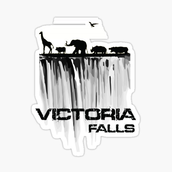 Vista previa del artículo con la obra «Victoria Falls safari. Rinoceronte, elefante, jirafa, hipopótamo, búfalo.», diseñado y vendido por Rebeljuice.