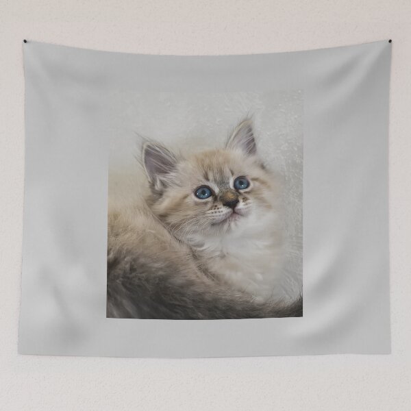 Item preview, Portrait of Neva Masquerade kitten designed and sold by lena-maximova.