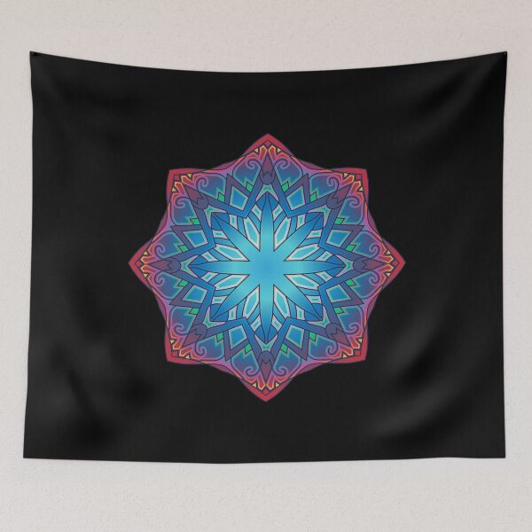 Item preview, Mandala blue flower designed and sold by wolfgangrainer.