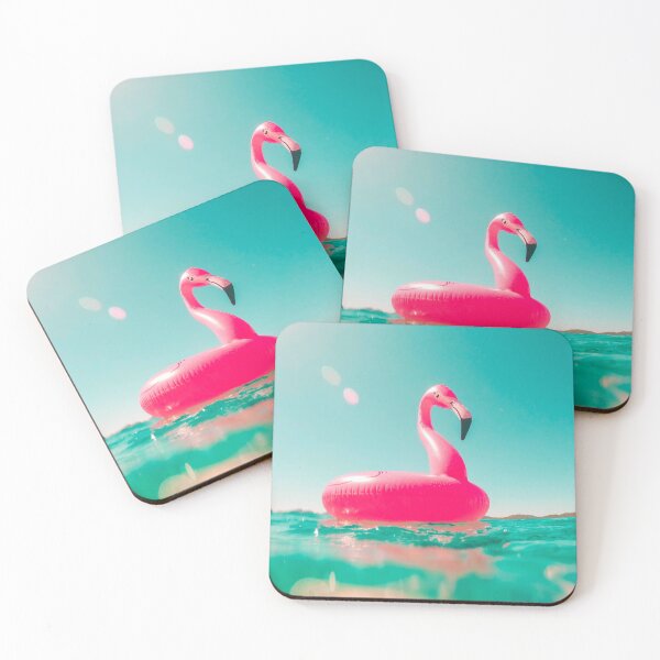 Item preview, Pink Flamingo Floater on Teal Water designed and sold by PPriess.