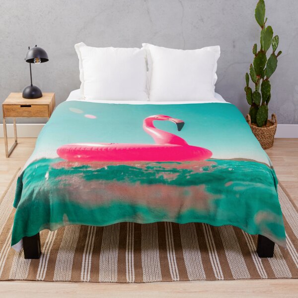 Item preview, Pink Flamingo Floater on Teal Water designed and sold by PPriess.