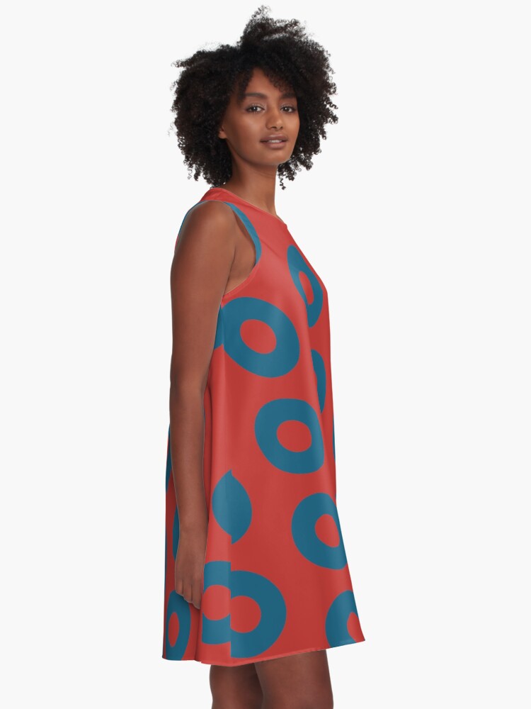 Alternate view of Clone Fishman Donuts - Phish - inverted A-Line Dress