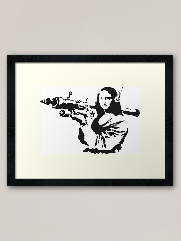 Mona Lisa Bazooka Banksy Graffiti Street Art Spray Paint