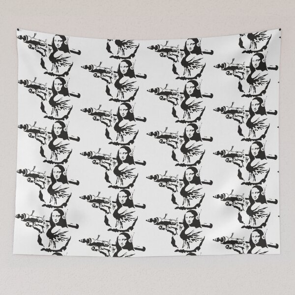 Item preview, Mona Lisa Bazooka - Banksy Graffiti - street art - Spray paint - London designed and sold by portokalis.
