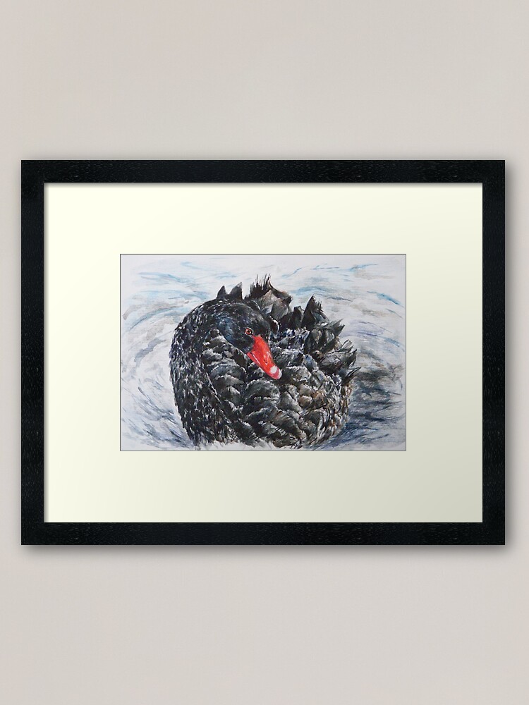 Thumbnail 1 of 7, Framed Art Print, Black Swan designed and sold by Anthropolog.