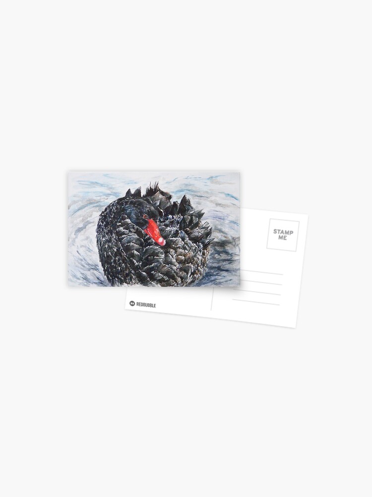 Thumbnail 1 of 2, Postcard, Black Swan designed and sold by Anthropolog.