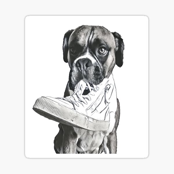 Item preview, Cute Boxer Dog with Shoe designed and sold by Amelles.