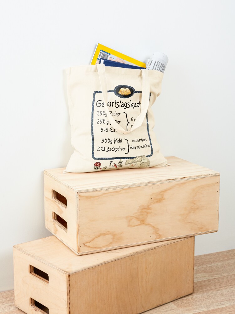 Alternate view of Proven sponge cake recipe, vintage gift for Valentine's Day, wedding, birthday. Tote Bag